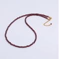 thumbnail image 5 of Gempires Red Garnet Necklace with Bracelet for Teens and Women, 14k Gold Plated Bead Jewelry Set, 5 of 8