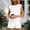 White, variant on RYDCOT Two Piece Sets for Women Lounge Shorts Sets Sweatsuit Sleeveless Pleated Crew Neck Tops and Drawstring Shorts with Pockets White