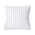 thumbnail image 6 of DURUA Decorative Throw Pillow, Square Sofa Cushion, Fluffy Plaid & Soft Plush, Modern Home Decor for Couch Bed, 17.3x17.3 Inch White, 6 of 8