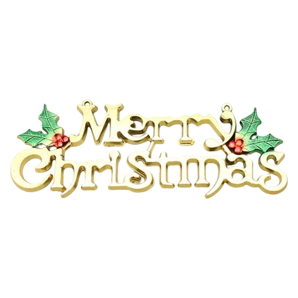 Inteprter Colgante de árbol de Navidad, adorno de letras, decoración de moda de Año Nuevo, accesorio decorativo para fiestas, interior y exterior Kits de decoración para fiestas Inteprter HA069897-00