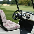 thumbnail image 4 of POLERO Golf Cart Bench Seat Covers Pink Rose Flower Print Non-slip Ezgo Club Car Front Seat Cover Set Fit for Golf Cart Accessories Easy to Install, 4 of 8