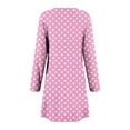 thumbnail image 4 of Dresses for Women Casual Women's Fashion Round-Neck Short Sleeved Printed Pullover Dress on Clearance Pink, S, 4 of 5