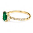 thumbnail image 6 of vylahJewellery Emerald Green Gemstone Ring, Pave Engagement Ring for Women, Statement Ring with Side Stones, Elegant Promise Ring, 6 of 11