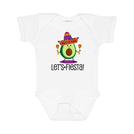 

Inktastic Cinco De Mayo Lets Fiesta Avocado Boys or Girls Baby Bodysuit