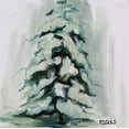 thumbnail image 2 of Gould, Renee 26x26 White Modern Wood Framed Museum Art Print Titled - Snowy Tree 2, 2 of 4