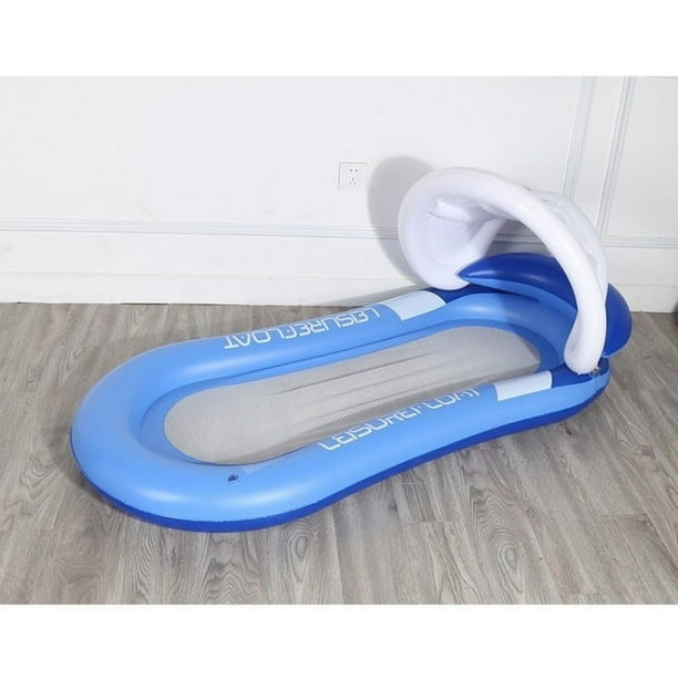 Hamaca Inflable 4 En 1 Para Piscina Y Playa – Colchón De PVC De 145x70 Cm Con Capacidad De 150 Kg, Se Convierte En Tumbona, Silla, Drifter Y Sillín Deportivo