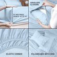 thumbnail image 4 of King Bed Sheet Set Piece Bedding Soft Brushed Microfiber Fabric Shrinkage & Fade Easy Care (), 4 of 7