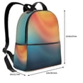 thumbnail image 4 of Zufioo yellow orange and teal Print Fashion Large Capacity Backpack, Zippered Multi-compartment Travel Work Campus Lightweight Backpack, Unisex, 4 of 5