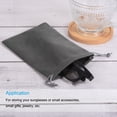 thumbnail image 5 of Uxcell 17x8cm Microfiber Pouch, 3Pcs Soft Storage Drawstring Gift Bag, Gray, 5 of 5
