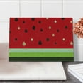 thumbnail image 2 of Nature Cutting Board, Macro Watermelon Pattern Fresh Ripe Organic Fruit Illustration, Decorative Tempered Glass Cutting and Serving Board, Small Size, Red Green Black, by Ambesonne, 2 of 5