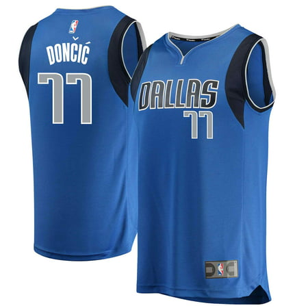 Men's Fanatics Branded Luka Doncic Blue Dallas Mavericks Replica Fast Break Jersey - Icon Edition
