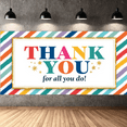 thumbnail image 7 of Colorful Design Thank You Banner Decorative Stripes Gratitude Banner for Office Party Indoor Decoration Appreciation Event, 7 of 7
