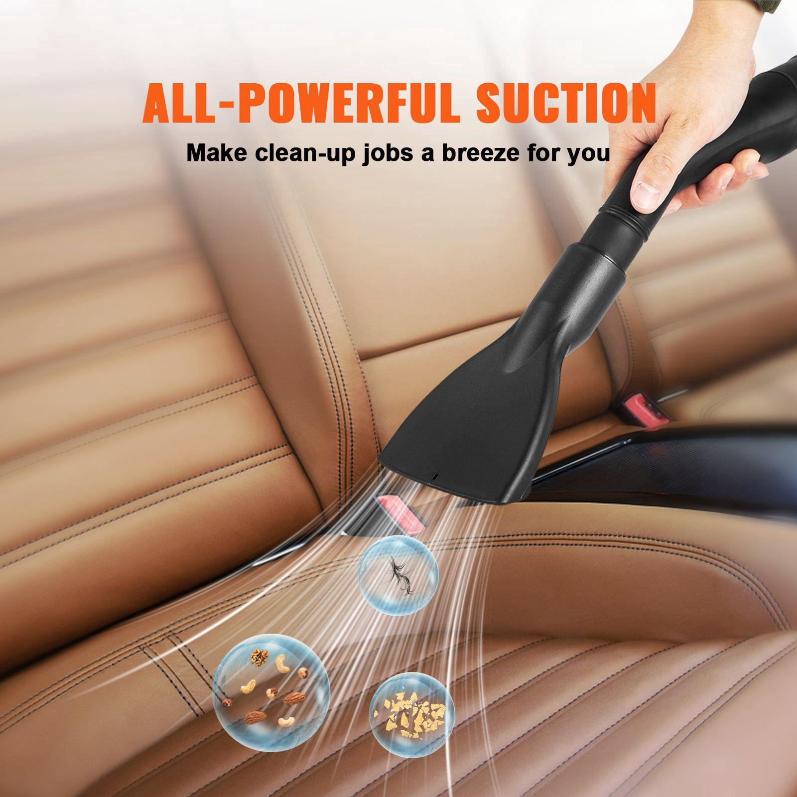 2.6 Gallon 2.5 Peak HP 3 in 1 Portable Wet Dry Shop Vacuum with Blowing Function and Attachments Storage for Floor Upholstery Gap Car Cleaning Black Yellow ETL Listed