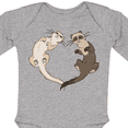 thumbnail image 4 of Inktastic Cute Ferret Heart Boys or Girls Long Sleeve Baby Bodysuit, 4 of 5
