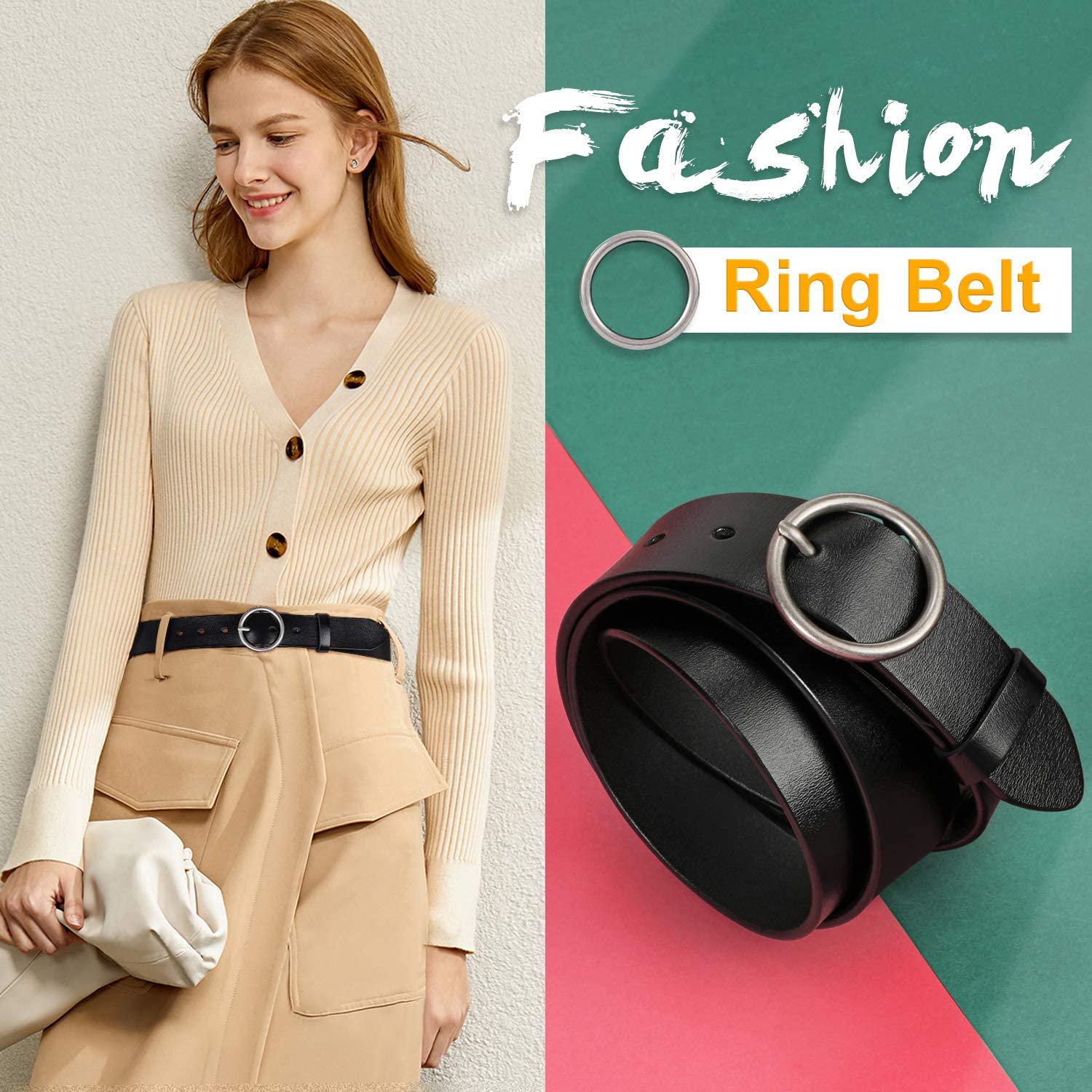 Women Casual Dress Belt Fashion Leather Belt With O Ring Buckle For Jeans Pants Walmart Canada Women Casual Dress Belt Fashion Leather Belt With O Ring Buckle For Jeans Pants Walmart Canada