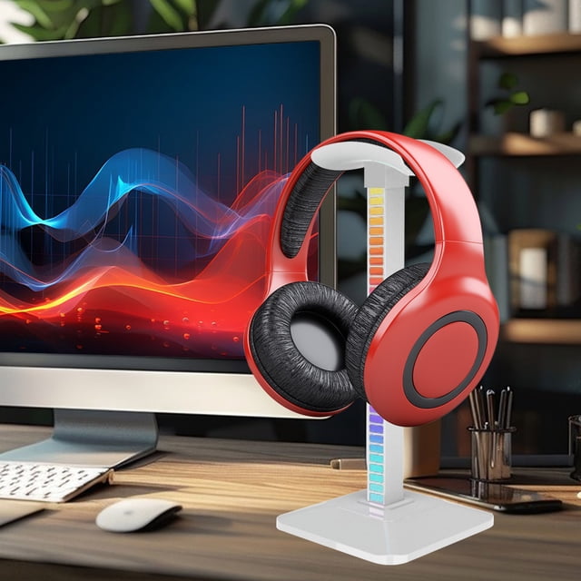 Xihbxyly Ofertas Del Prime Day Soporte para Auriculares En Iluminación Rgb, Soporte para Auriculares En Iluminación Ambiental, Soporte para Auriculares para Juegos, Luz de Captación y Múltiples Modos