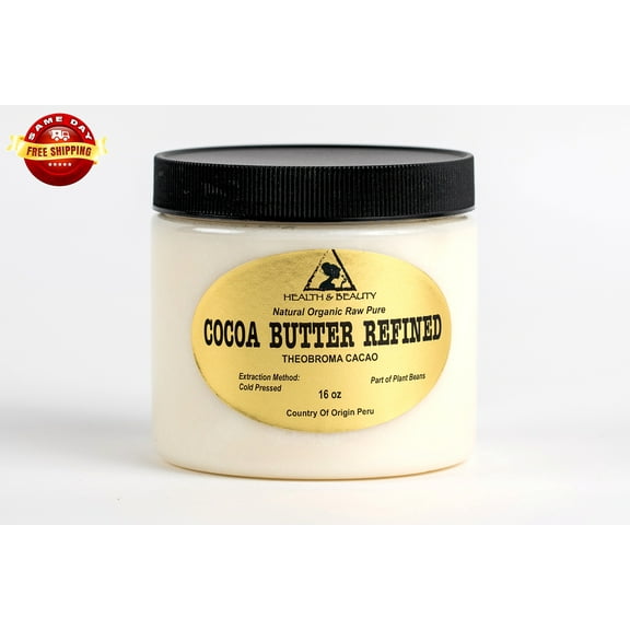COCOA / CACAO BUTTER ULTRA REFINED ORGANIC NATURAL RAW GRADE A PRIME 64 OZ, 4 LB