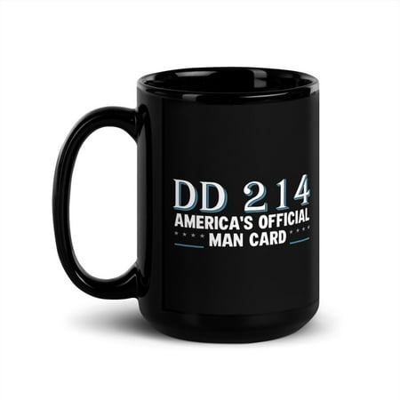 

Veteran Black Glossy Mug DD214 America s Official Man Card (15 oz)