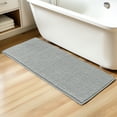 thumbnail image 4 of Subrtex Chenille Bathroom Rugs，Extra Soft and Non Slip Bath Mats Runner，Thick Rubber Backing Washable Shower Bathtub Rugs & Home Decor Accessories(Light Gray,24"*60"), 4 of 8