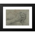 thumbnail image 2 of Giacomo Cavedone 18x14 Black Modern Framed Museum Art Print Titled - Clasped Hands (Verso) (C. 1612), 2 of 5