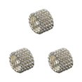 thumbnail image 2 of Guardoinrt Exquisite Inlaid Ring Durable Alloy With Shimmering Diamonds For Luxurious Feel silver 5 rows 3Set, 2 of 6