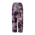 thumbnail image 4 of Pantalon Large à Taille Élastique à Imprimé Fleurs pour Femmes, 4 of 6