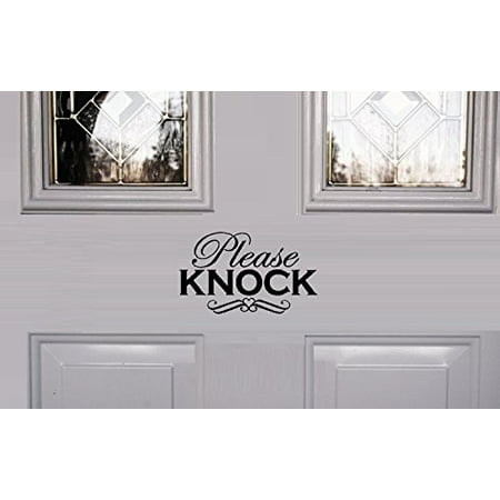Please Knock ~ WALL, Door or Window DECAL, 5