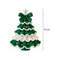 thumbnail image 2 of Handmade Crochet Christmas Tree, Crochet Christmas Tree Ornaments, Christmas Decoration with Pearl Embellishment Adorable Decorative Ornaments for Home Office Dorm-Green, 2 of 5