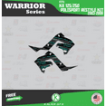 thumbnail image 2 of Kalair GFX Graphics Kit for Kawasaki KX125 POLISPORT RESTYLE (2003-2008) Warrior Series, 2 of 5