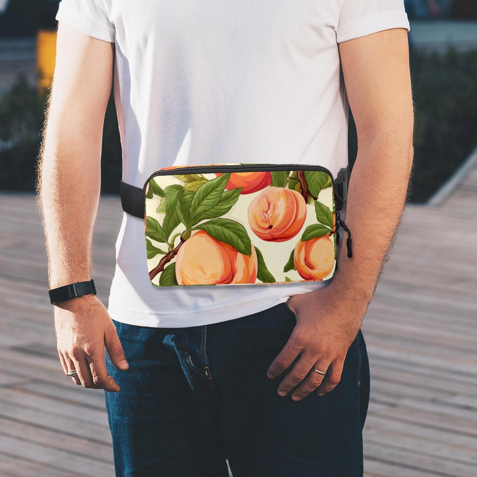 Peaches Waist Pack Running Belt Fanny Packs Lightweight Adjustable with Extension Strap Unisex