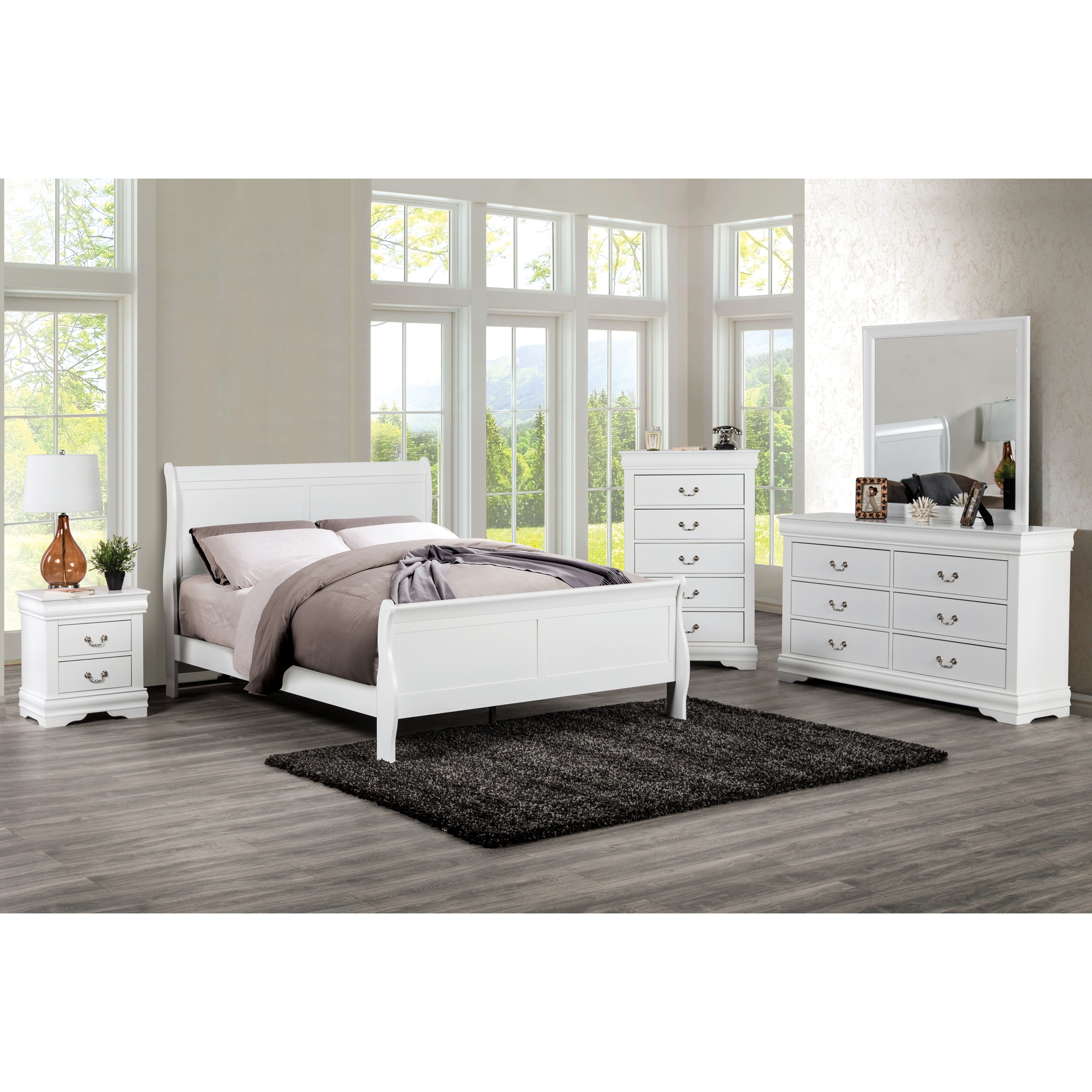 Furniture of America Vrai 6-Drawer Solid Wood White Dresser