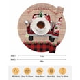 thumbnail image 6 of 13 Inch Round Placemats Set of 6, Red Christma Non Slip Heat Insulation PP Table Mats, Gnomes Truck Xmas Tree Snowflake Wooden Washable Place Mats for Kitchen Dining Party Table Decor, 6 of 7