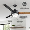 thumbnail image 6 of Design House Ajax Modern 3-Blade LED Stainless Steel 52" Ceiling Fan, Oil Rubbed Bronze, 6 of 27