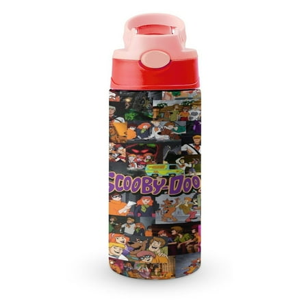 

Scooby Doo Small Water Bottle for Kid 12oz Insulated Bottles with Straw Lid Stainless Steel Tumbler Vacuum Cup Thermal Bottles
