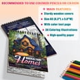 thumbnail image 3 of Netecom Magical Fairy Homes Coloring Book Spiral Bound For Adults, A5 Wooden Cover, 30 Beautiful Coloring Pages in Mystical Fairy Cottages for Stress Relief and Relaxation, 3 of 6
