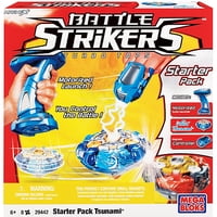 Mega Bloks Magnext Battle Strikers Starter Pack Set Motorized Tsunami Turbo Tops
