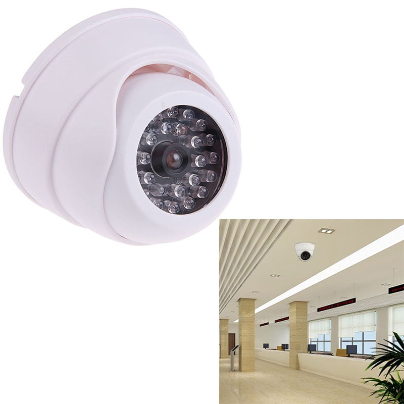 DBD3 Fake Dummy Dome Security Camera Cam With Flashing LED Lights Home Office 