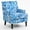 Blue/White, variant on Paproos Upholstered Accent Chair Set of 2, Vintage Arm Chair with Blue and White Striped Linen Fabric and Nailhead Trim, Comfort Reading Chair Lounge Chair, Armchair for Living Room, Bedroom, Blue