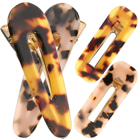 TEHAUX 4 Pcs Vintage Marble Pattern Hair Clips Assorted Colors Hairpins Barrettes for Women Hair Decoration