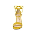 thumbnail image 5 of BLISSFUL STEP Women's Sandals Solid Summer Block Heels Lace up Sandals Yellow 5.5, 5 of 7