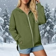 thumbnail image 2 of Posijego Women's Zip up Sweatshirt Jackets Hooded Long Sleeve Shirt Casual Athletic Tops Outerwear with Pockets, 2 of 5