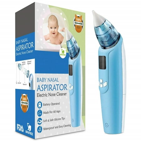 EvoBaby Electric Nasal Aspirator for Baby Safety First, Nasal Aspirator with Built-in Light, Music, LCD Screen, and 3 Levels of Nose Suction, Safe Hygienic for Newborns and Toddlers, USB Charging (Best Baby Nasal Aspirator 2019)