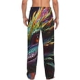 thumbnail image 6 of Mens Pajama Pants, Colorful Dragon Head Profile Soft Sleep & Lounge Pants for Men, Cuteness Casual PJ Bottoms Pants with Pockets, 6 of 7