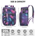 thumbnail image 3 of Colorful Abstract Cooler Backpack - 20L Insulated Leakproof Bag, Geometric Design for Beach, 3 of 5