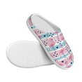 thumbnail image 3 of Fotbe Striped Flamingo Pattern Women's Fuzzy Curly Fur Memory Foam Loafer Slippers Indoor Outdoor Slippers Winter Home Shoes-40/41, 3 of 7