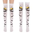thumbnail image 2 of 1 par de calcetines casuales de Halloween para mujer, medias de moda, murciégos de castillo negro, muslo alto por de , calcetines a Baoblaze muslo alto calcetines medias, 2 of 8