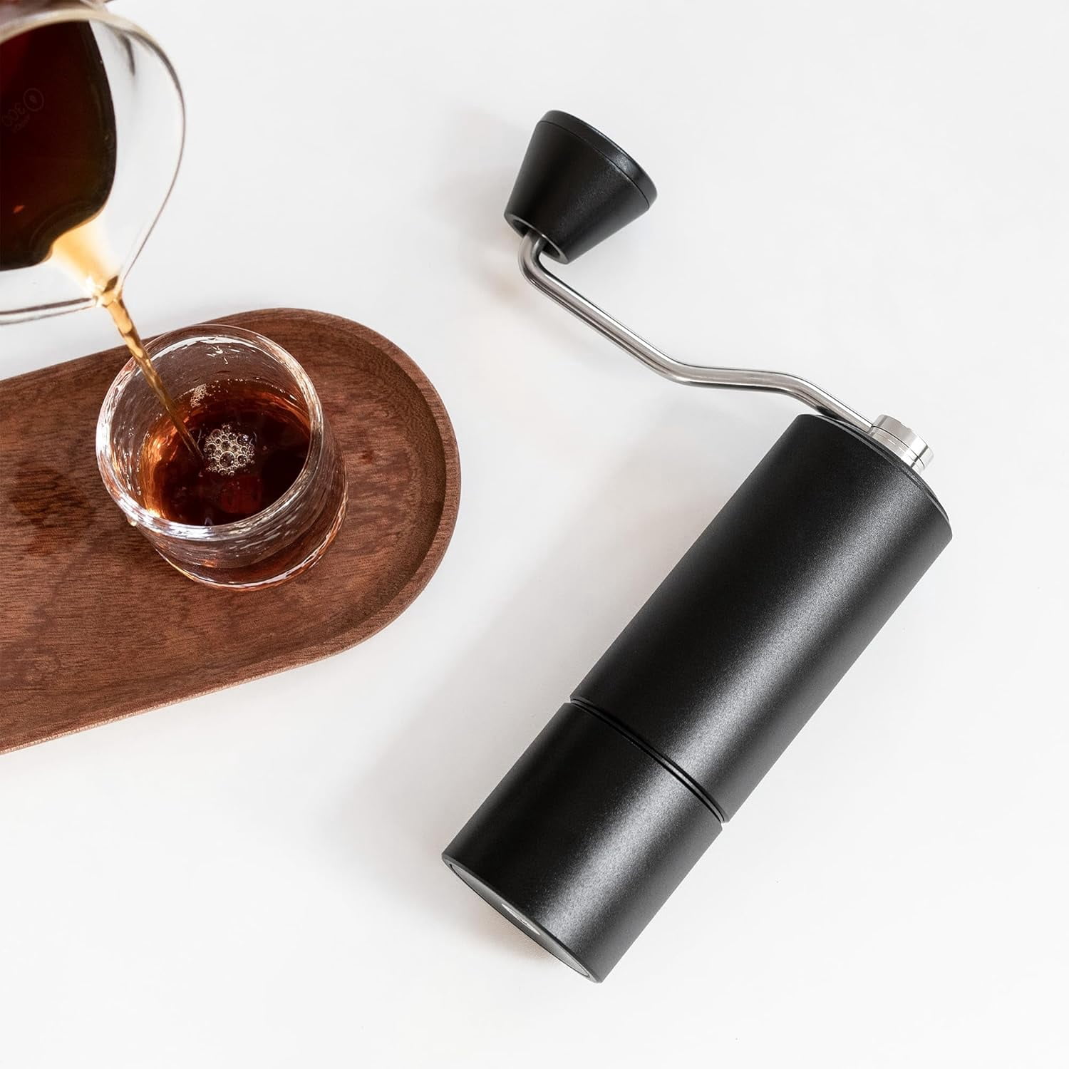 Chestnut C2 MAX Manual Coffee Grinder with Adjustable Coarseness, Capacity 30g with CNC Stainless Steel Conical Burr, Pour Over Coffee for Hand Grinder of Office Home Traveling Camping