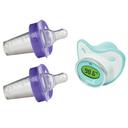 Munchkin The Medicator Pacifier Medicine Dispenser 2-Pack with Pacifier Thermometer, Purple