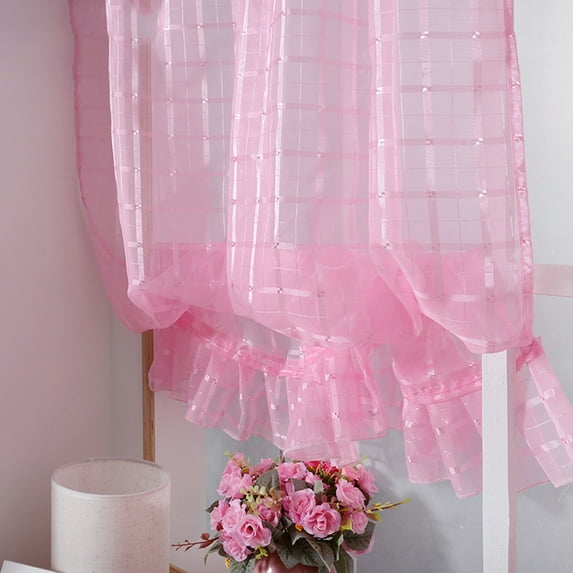 Litake Short Tulle Curtains for Living Room Window Decorative Drapes