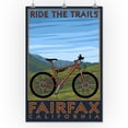 thumbnail image 3 of Fairfax, California, Ride the Trails, Blue Sky (24x36 Giclee Gallery Art Print, Vivid Textured Wall Decor), 3 of 3